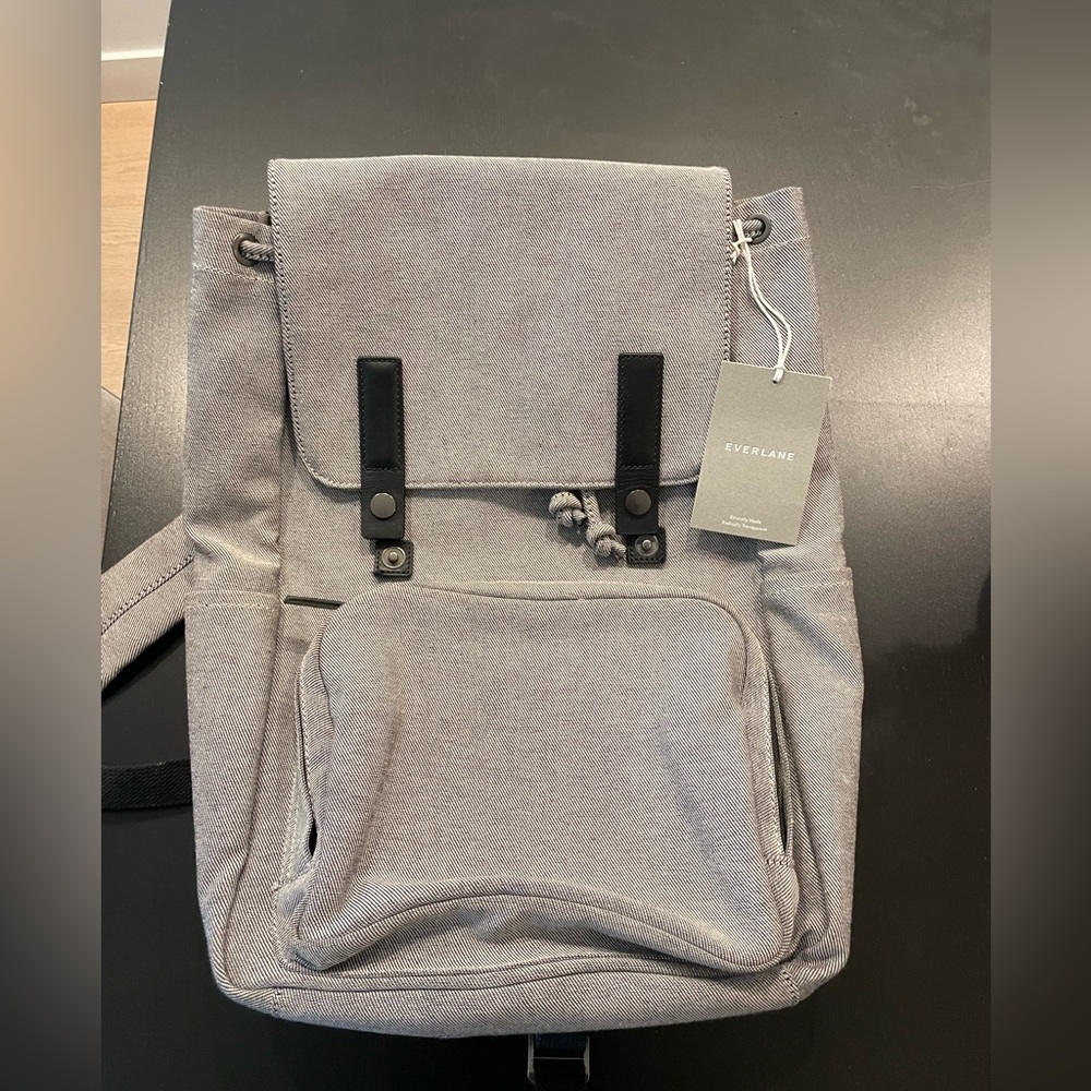 NWT Everlane modern snap backpack in gray
